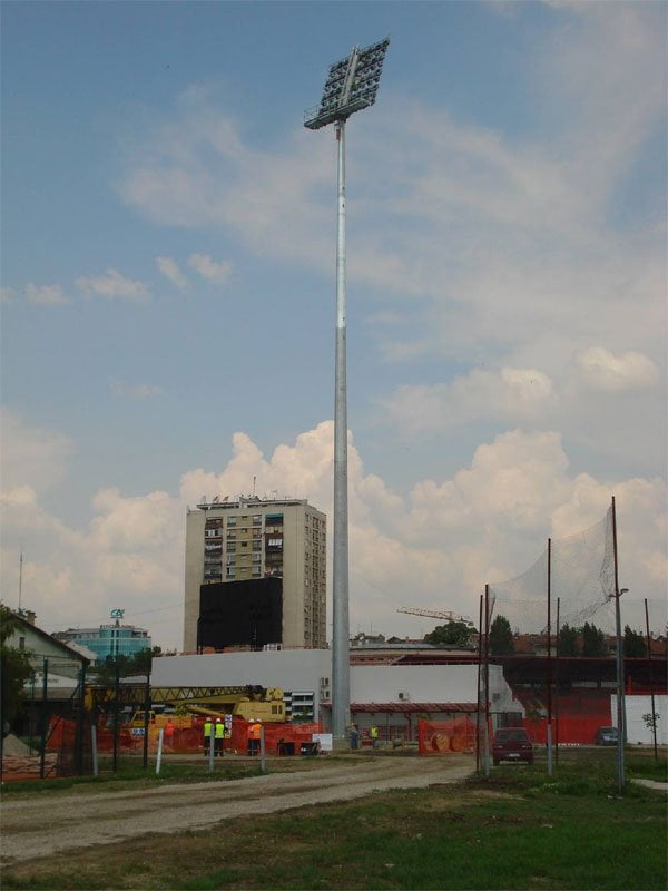 Temelji za reflektore – Stadion „Karađorđe“