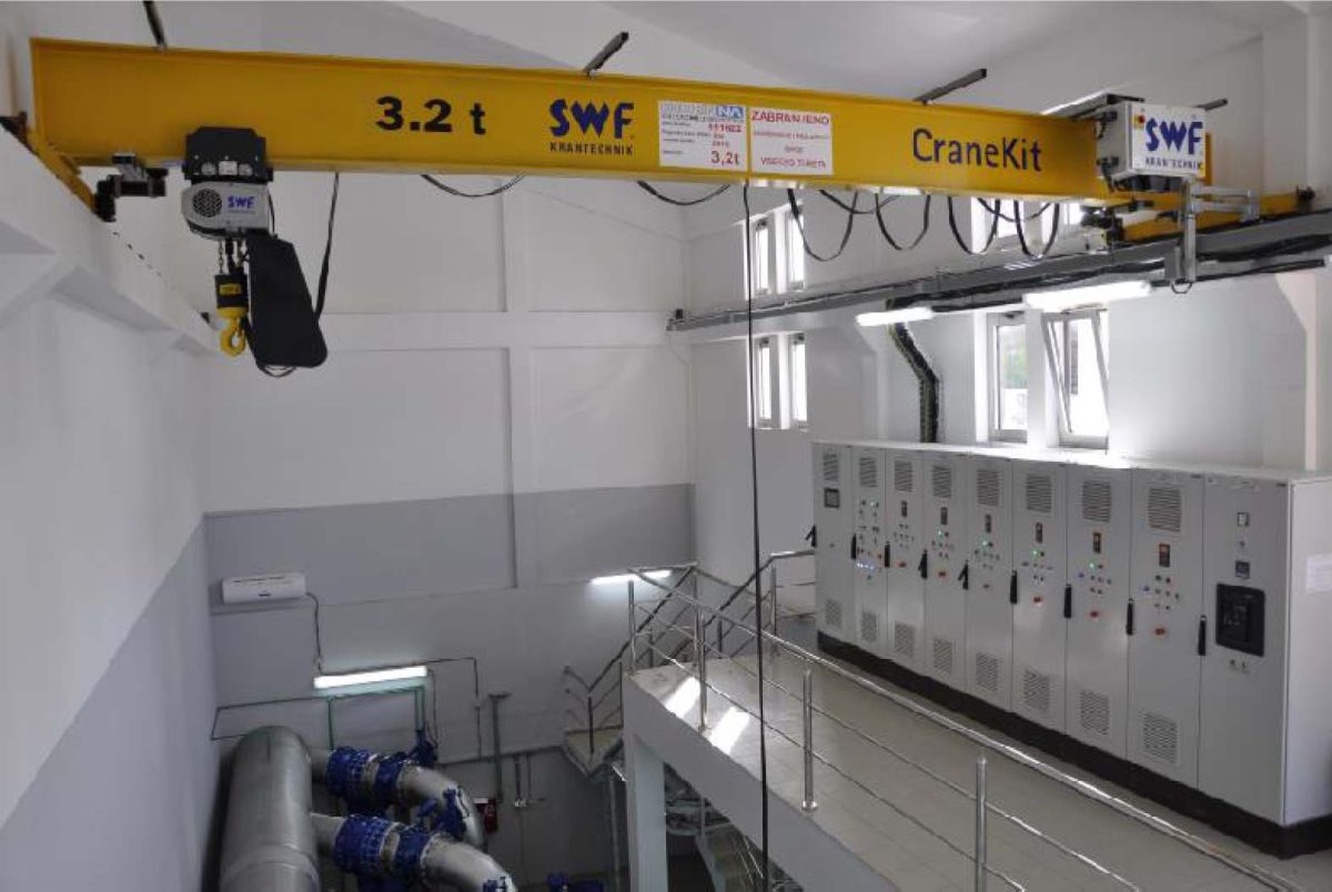 Tehnološka pumpna stanica - mostna dizalica 3,2 t i elektro upravljački ormani